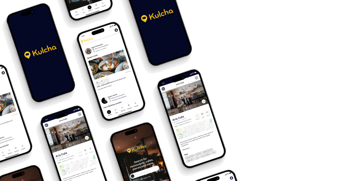 Kulcha app screens